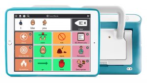 Speech Case est disponible en trois coloris (bleu, rose, gris).