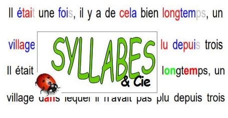 texte avec des syllabes mises en avant par des couleurs