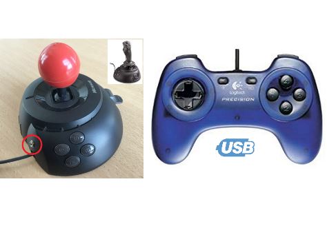 un joystick et une manette de jeu