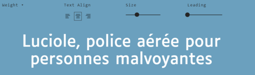 Luciole - nouvelle police pour personnes mal voyantes