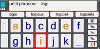 Petit Phraseur - Logiciel de communication alphabétique avec lettres agrandies, et aide vocale