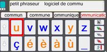 Petit Phraseur - Logiciel de communication alphabétique avec lettres agrandies, et aide vocale