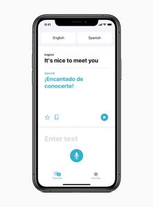 Illustration traduction automatique iOS 14