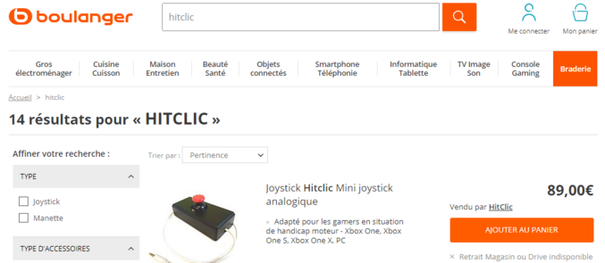 Boulanger propose les manettes de jeu adaptées Hitclic
