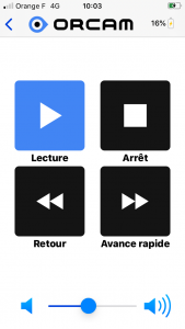paramètres de l'application OrCam MyEye 2 : télécommande