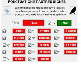 Coloriƨation : nouvelle fonction, mise en évidence de la ponctuation