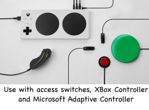 la manette adaptative xbox, un moyen d'accès aux applications de Sensory App House