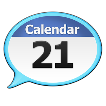 Logp de l'application : bulle avec l'inscription Calendrier 21