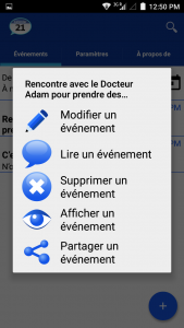 Une interface sobre pour l'application Parle-moi