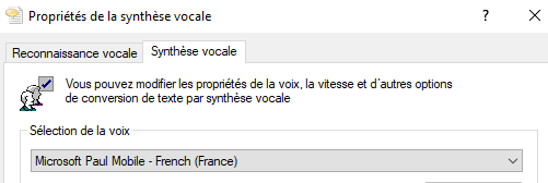 Voix de Microsoft Julie & Paul