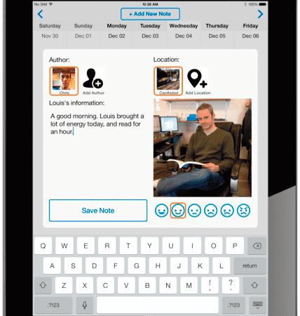 About My Day sur tablette