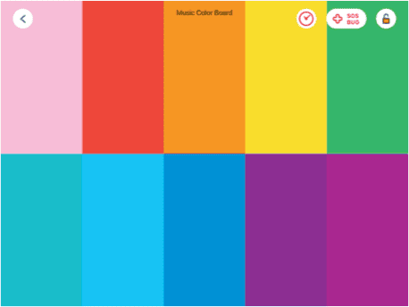Cause à effet - Leka tourne, avec la couleur touchée sur la tablette