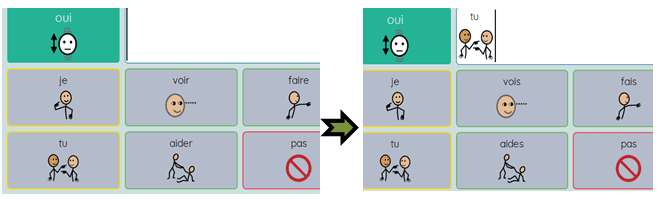 Changement automatique du libellé grammatical