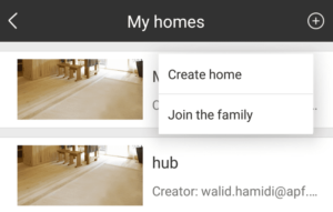 Choix - création ou partage de « famille »