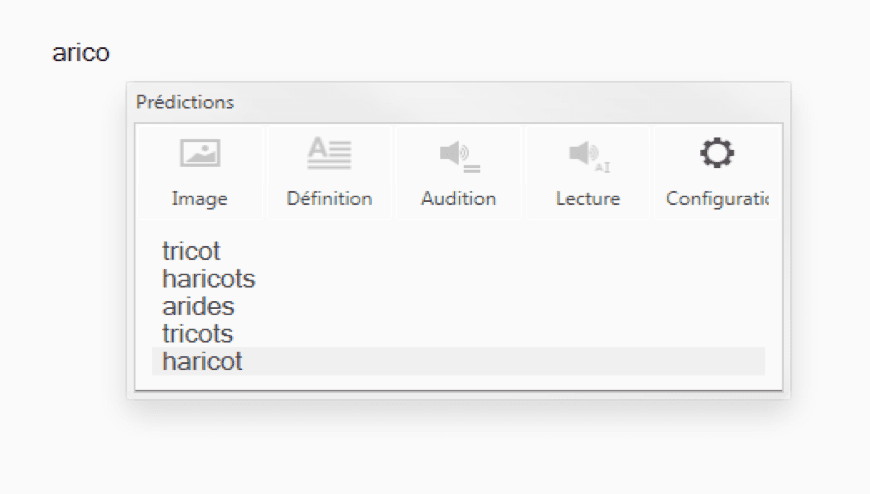 Exemple d'une prédiction phonétique