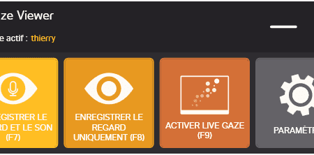 Fenêtre de démarrage de Gaze Viewer