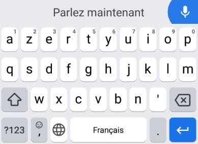 Icône micro sur le clavier Gboard
