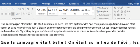 Incidence de l’espacement entre lettres et mots sur le confort de la lecture