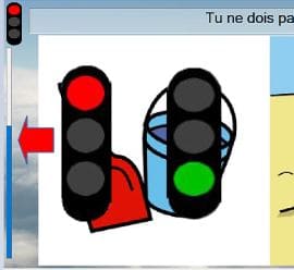Indicateurs visuels pour autoriser la navigation entre les pages