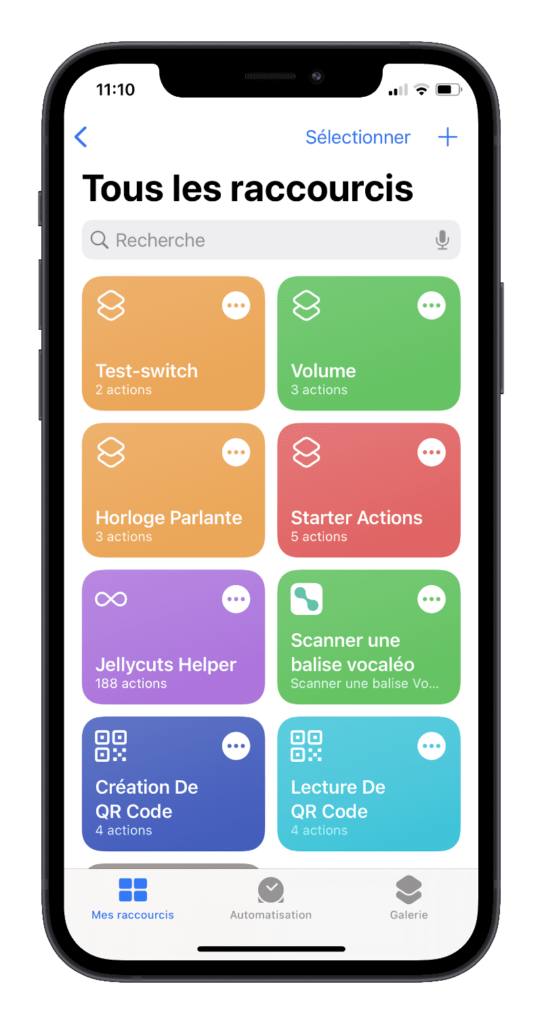 Interface de l'application
