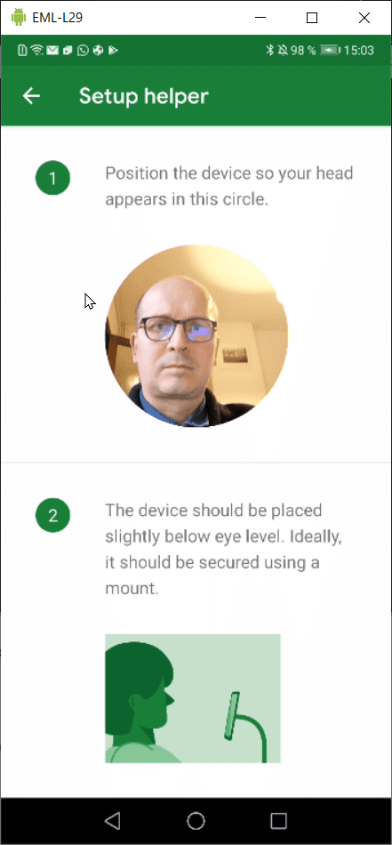 Interface d'installation