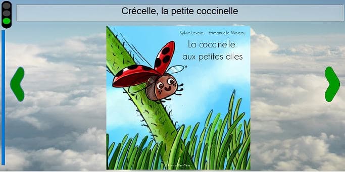 Mode souris au survol - flèches de chaque côté de la page