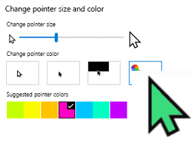 Nouveaux curseurs sous Windows 10 - effet visuel immédiat