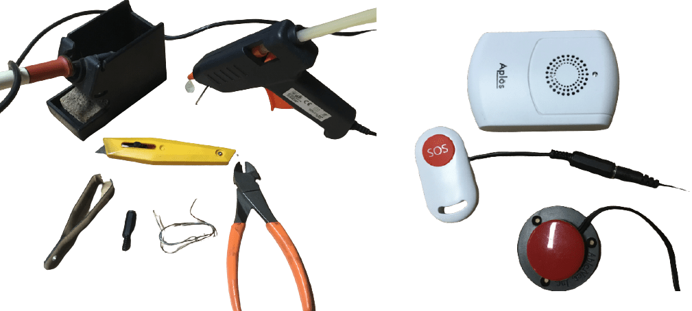 Outillage et réalisation finale - branchement du contacteur externe sur l’émetteur