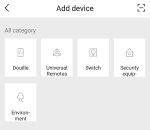 Page « Add device »
