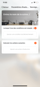 Page de création d'automatisations