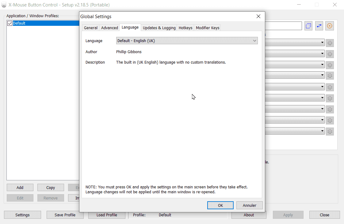 Passer l'application en français