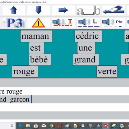 Pictop 4 - composer du texte à partir d’étiquettes avec retour vocal (CP - CE 1 et 2)