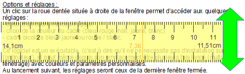 Screen Ruler - déplacement d’une règle à l’écran pour suivre la lecture