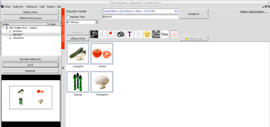 tableau en création