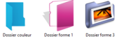 Colorisation des dossiers après clic droit sur leur icône