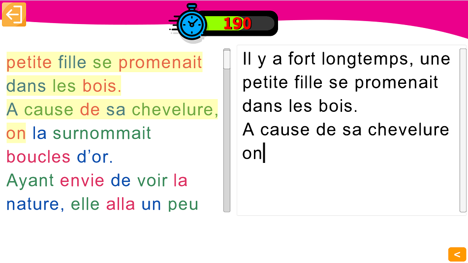 Module Evalution : texte de Boucle d'Or