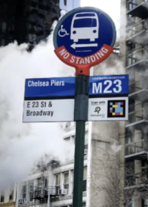 Illustration d'usage à NewYork sur panneau de signalisation