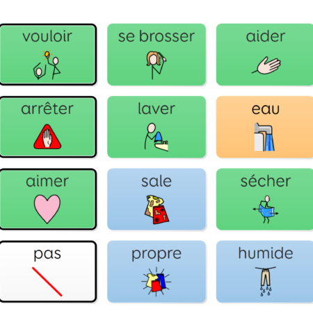 Grille d'apprentissage "se laver" 20 cases