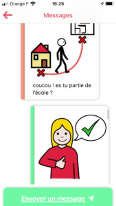 (Companion) échange de messages pictos