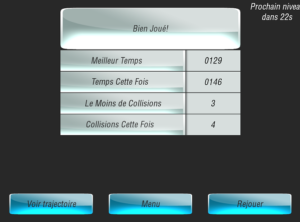 Eran mentionnant le temps passé dans chaque épreuve