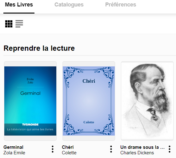 Thorium Reader : Importation du livre dans la bibliothèque