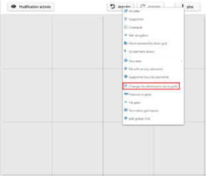 Modifier la taille de la grille