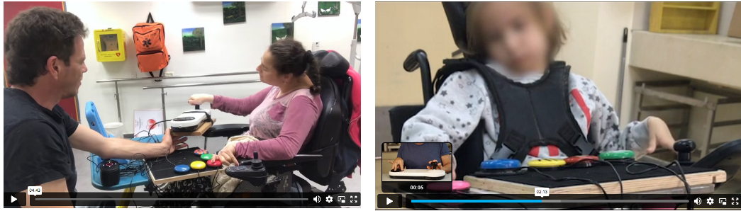 Exemples d’utilisation de l’instrument Arcana Strum avec joystick et contacteurs