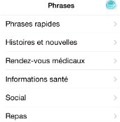 Bloc Phrases en mode liste