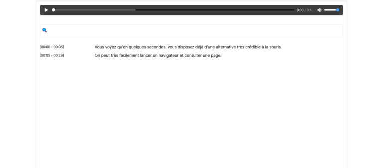 Exemple de transcription