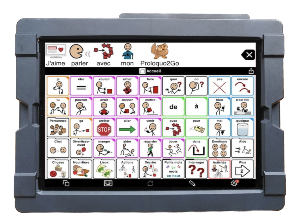Illustration avec l'application Proloquo2Go