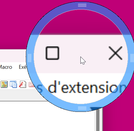 Exemple de zone agrandie