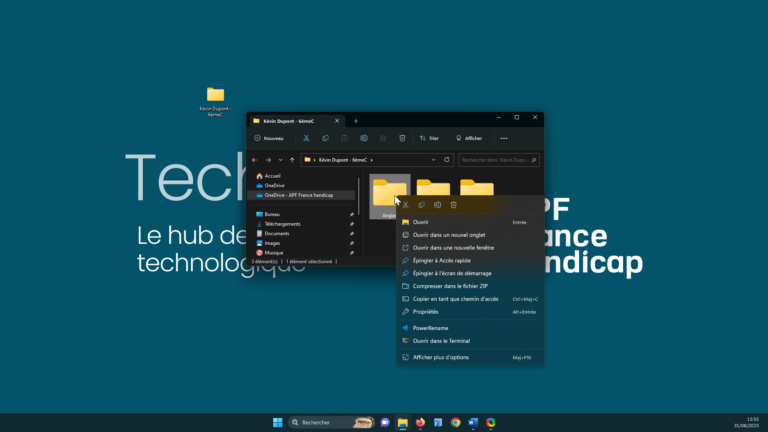 Clic droit > Afficher plus d'options...