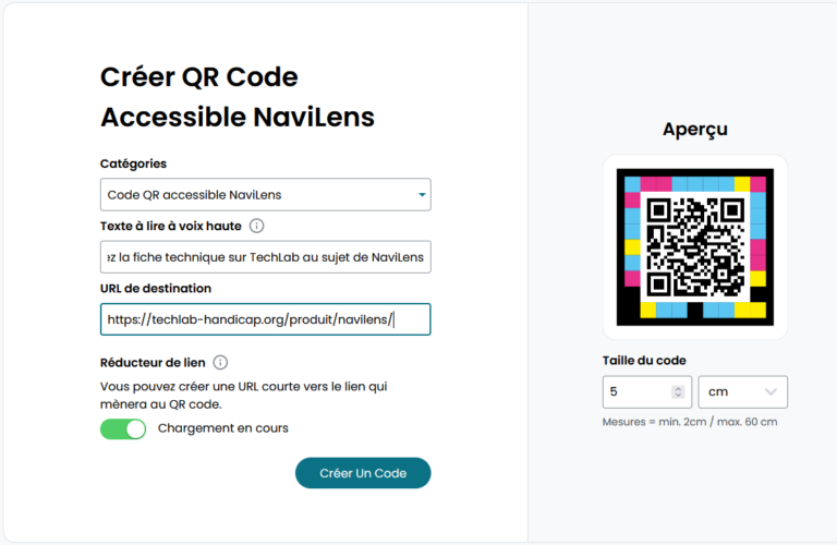 Illustration de la création du QR code.